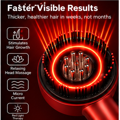 Velloraa's™ – 3-in-1 red light Electric Scalp & Hair Massager