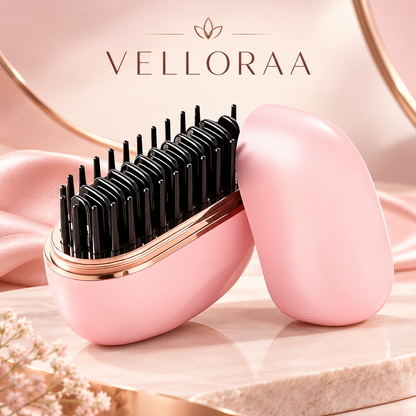 Velloraa™ MiniGlow Cordless Hair Straightener | Portable Hair Styling Brush for Smooth, Frizz-Free Hair